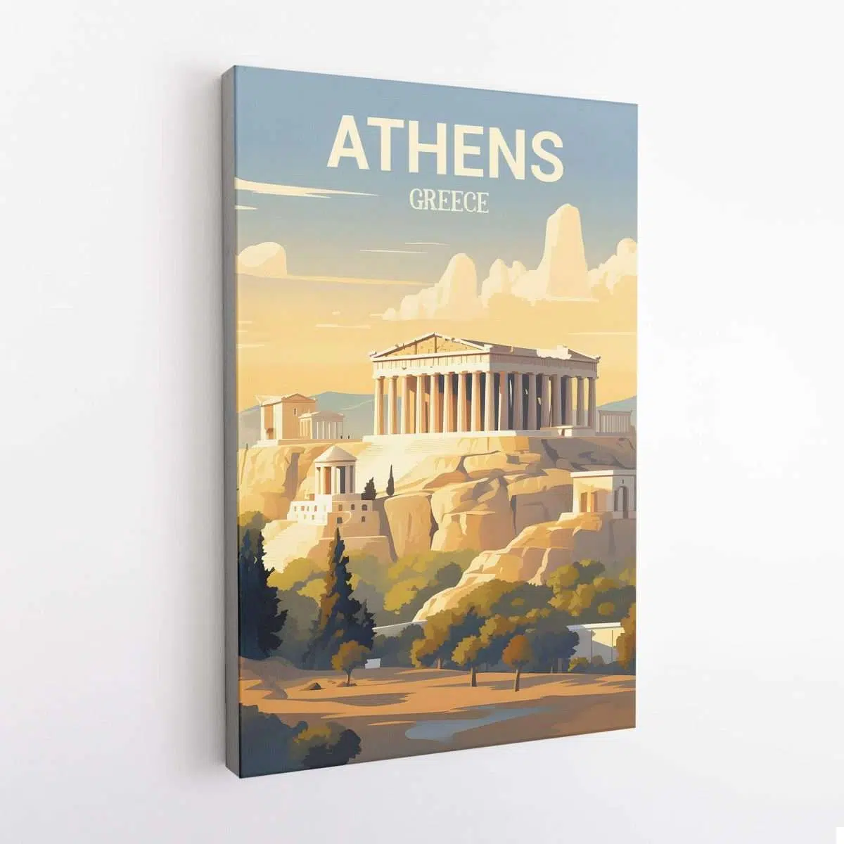 Athens Acropolis Canvas