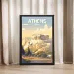 Athens Acropolis Framed Poster