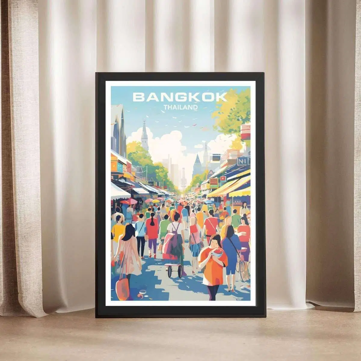 Bangkok Chatuchak Weekend Market Framed Poster