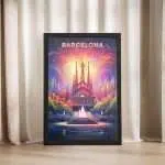 Barcelona Magic Fountain Of Montjuïc Framed Poster