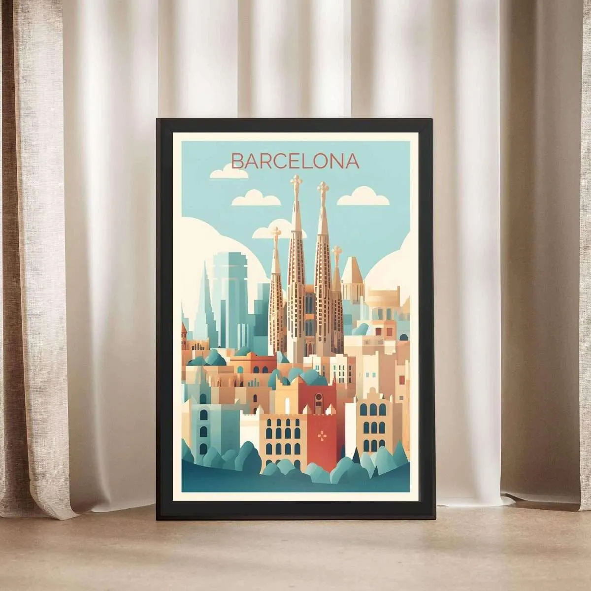 Barcelona Travel Framed Poster