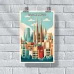 Barcelona Travel Poster