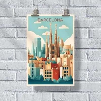 Barcelona Travel Poster