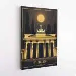 Berlin Brandenburg Gate Night Canvas