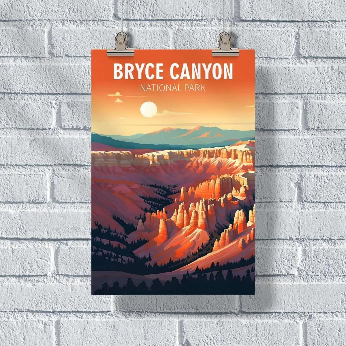 Bryce Canyon National Park Bryce Amphitheater Glow Poster