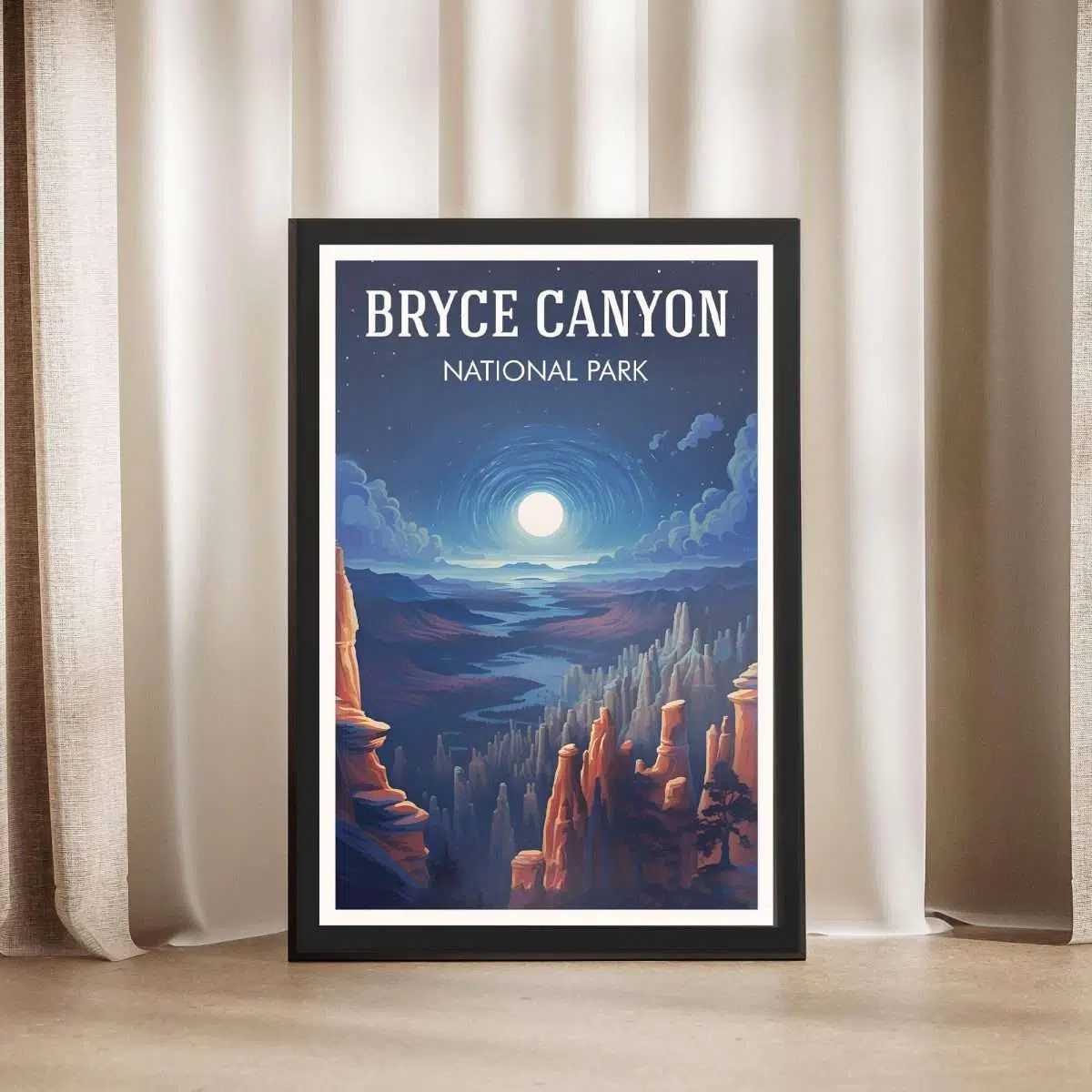 Bryce Canyon National Park Starry Night Overlook Framed Poster