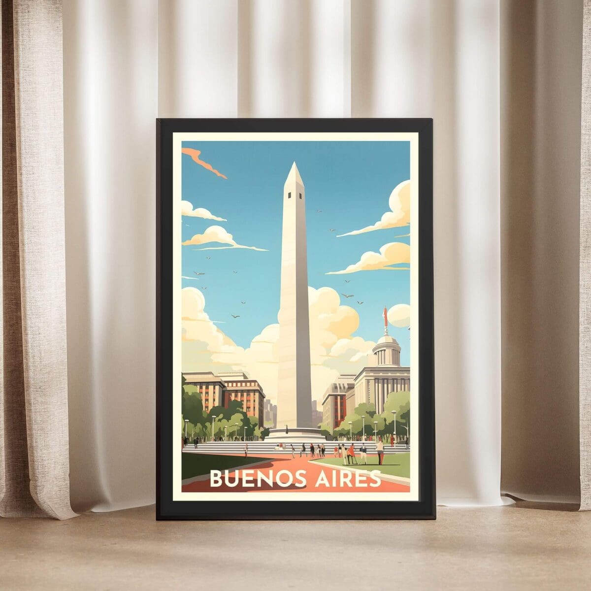 Buenos Aires Obelisco Framed Poster