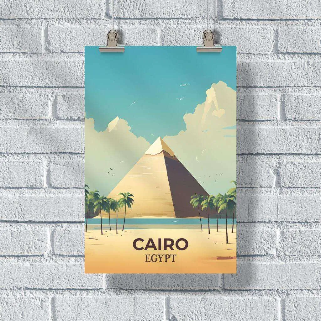 Cairo Pyramids Of Giza Poster