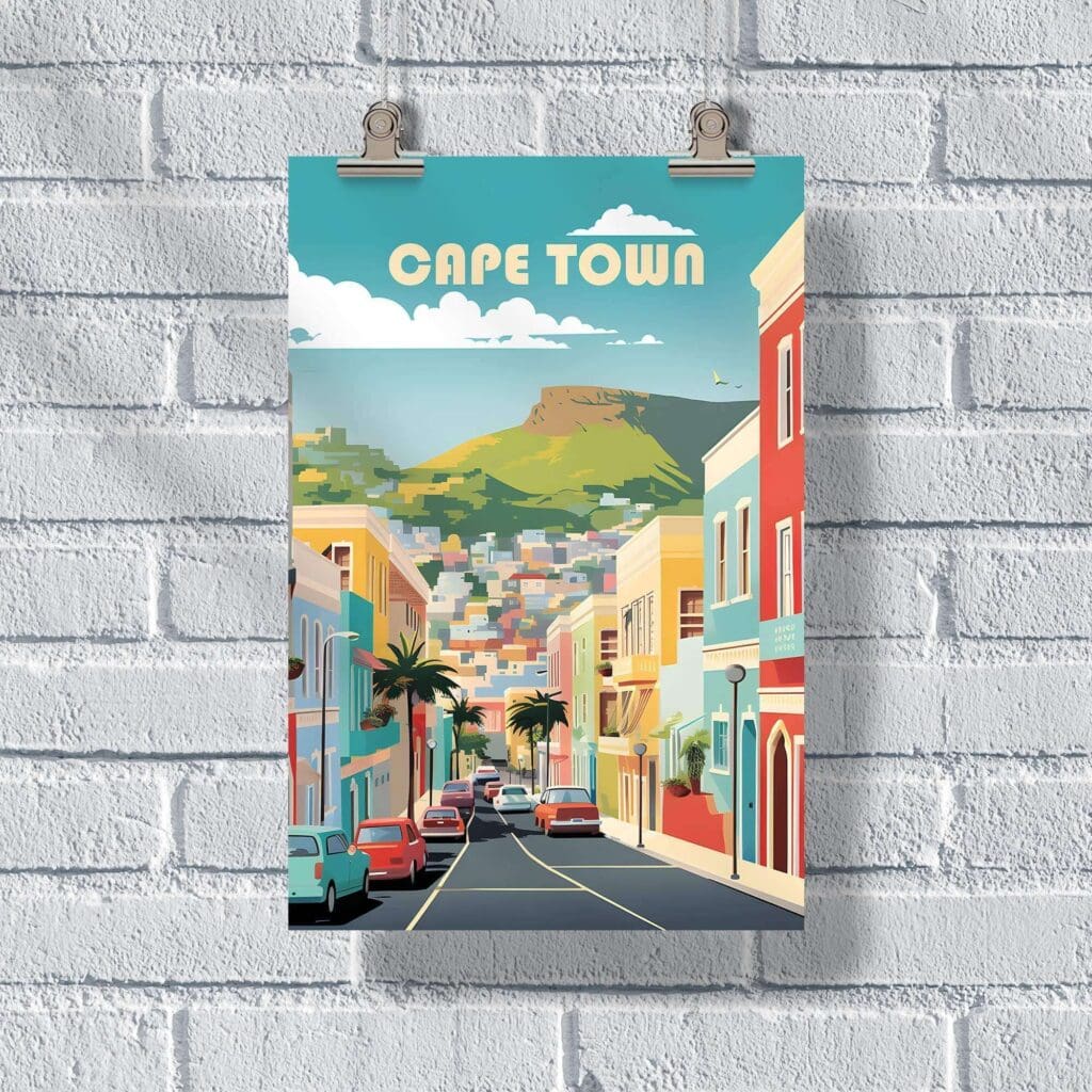 Cape Town Bo Kaap Neighborhood Poster