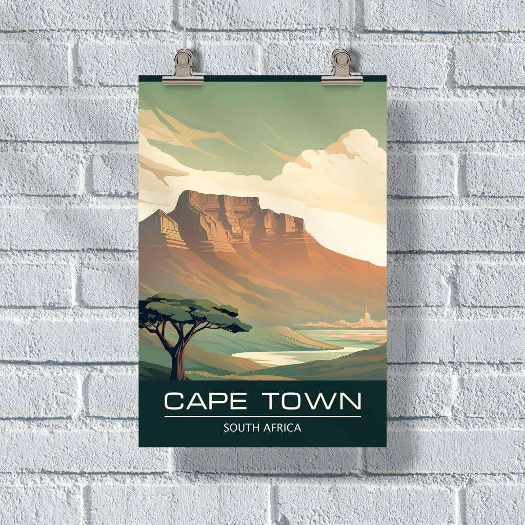 Cape Town Table Mountain Poster