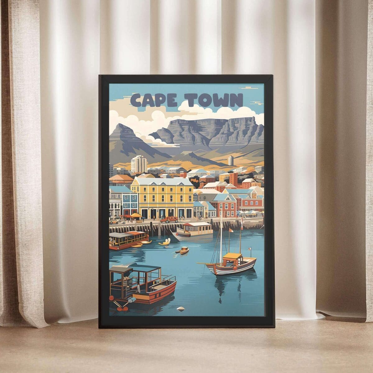 Cape Town Victoria Alfred Waterfront Framed Poster