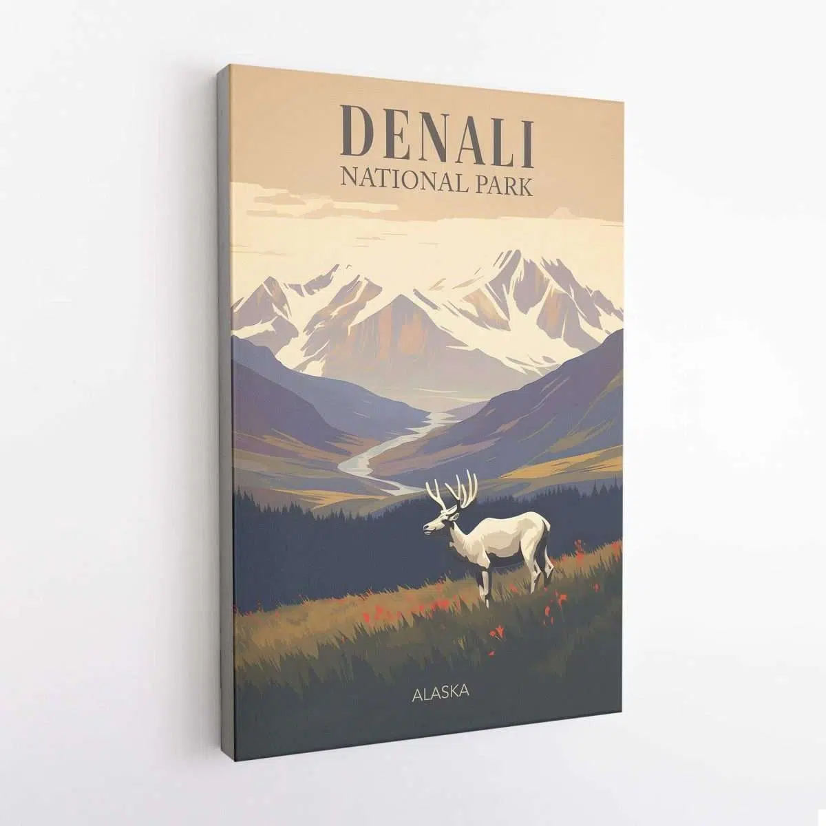 Denali National Park Tundra Wildlife Canvas