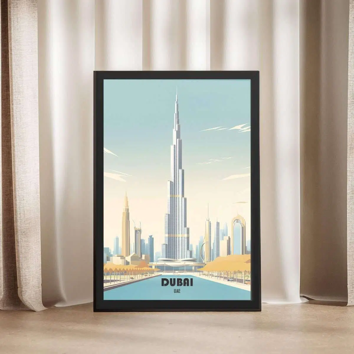 Dubai Burj Khalifa Framed Poster