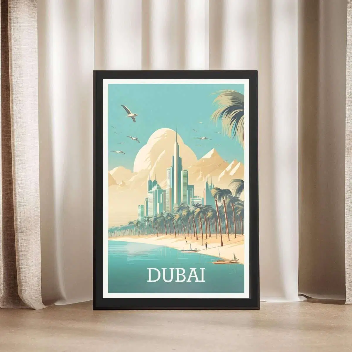 Dubai Palm Jumeirah Framed Poster