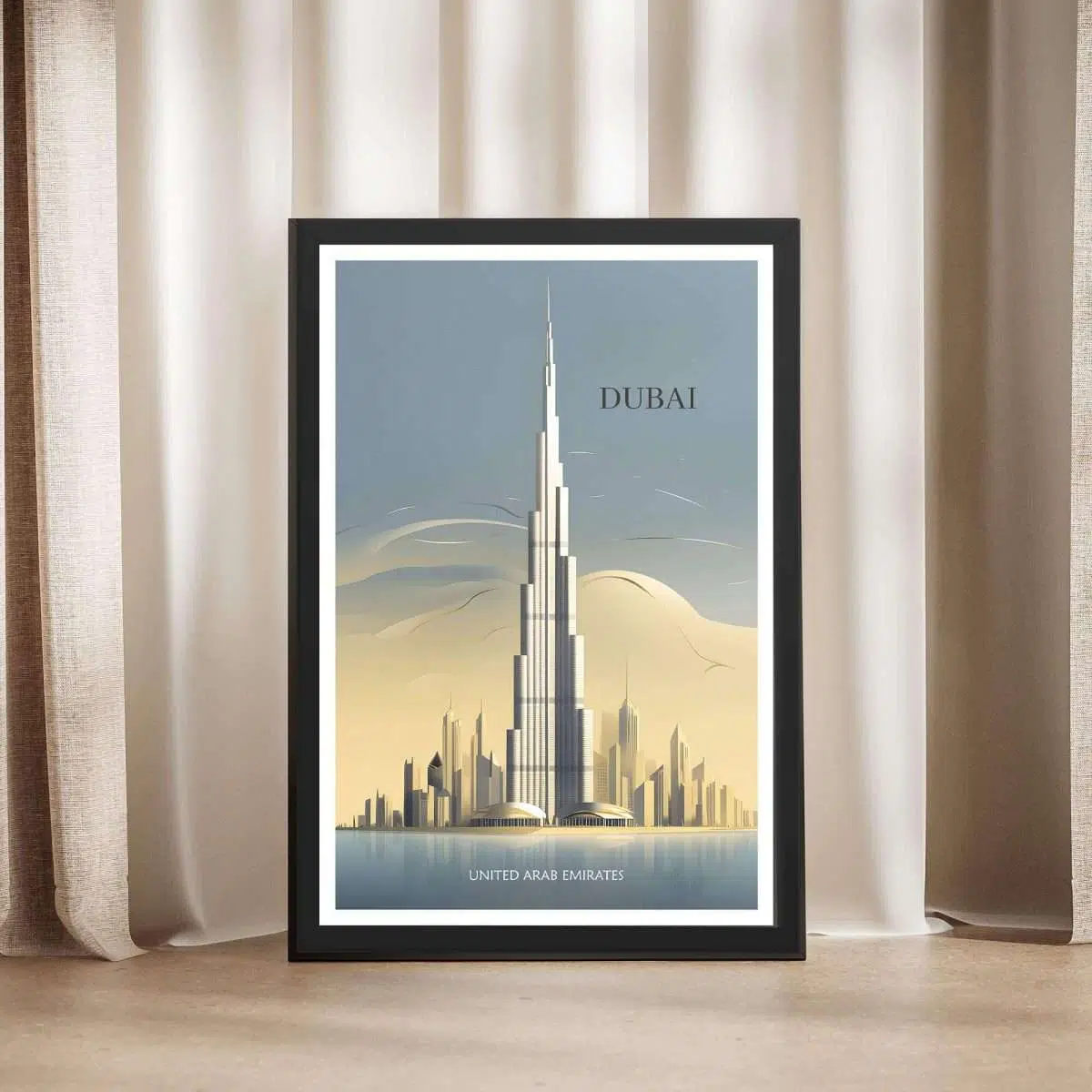 Dubai UAE Burj Khalifa Framed Poster