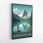 Glacier National Park Hidden Lake Reflections Canvas