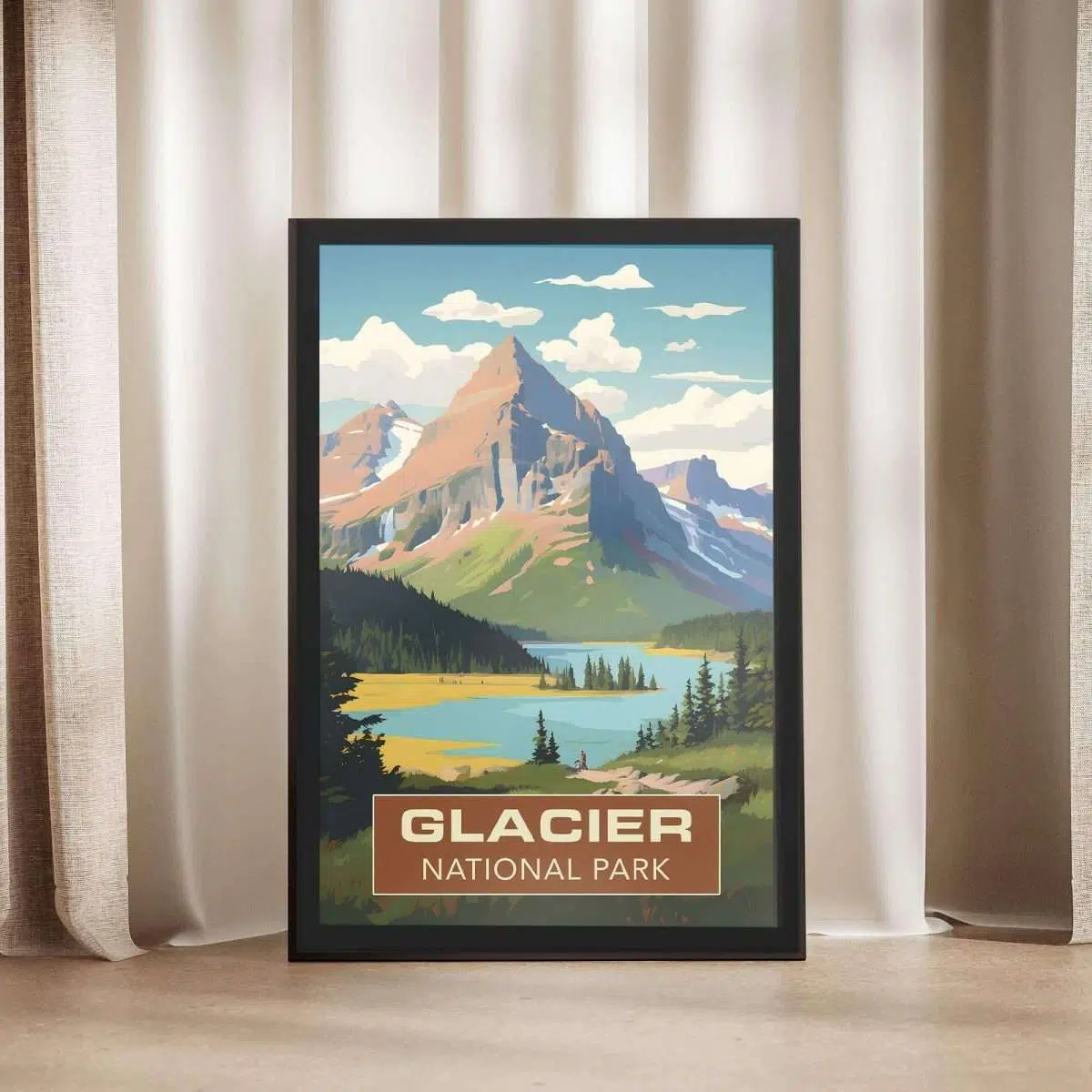 Glacier National Park Many Glacier Splendor Framed Poster