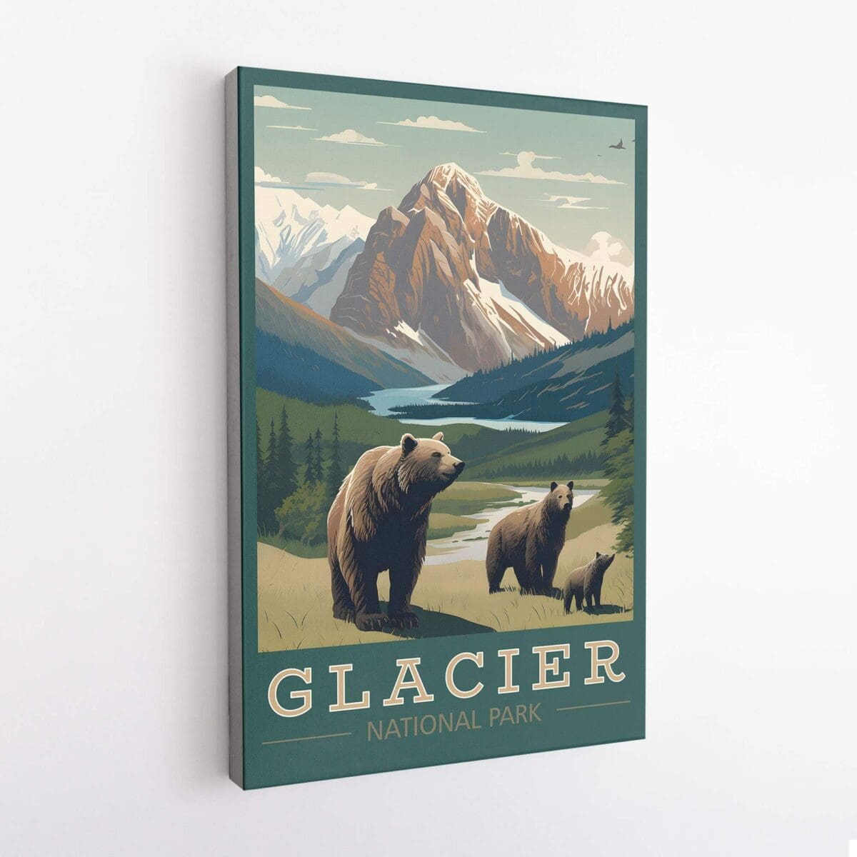 Glacier National Park Wildlife Canvas