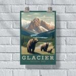 Glacier National Park Wildlife Poster