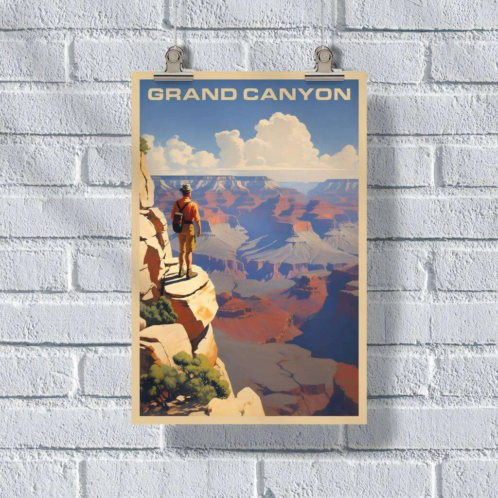 Grand Canyon Hiker's View Poster