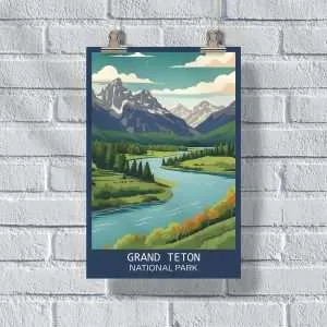 Grand Teton National Park Snake River Serenity Poster