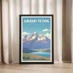 Grand Teton National Park Teton Range Framed Poster