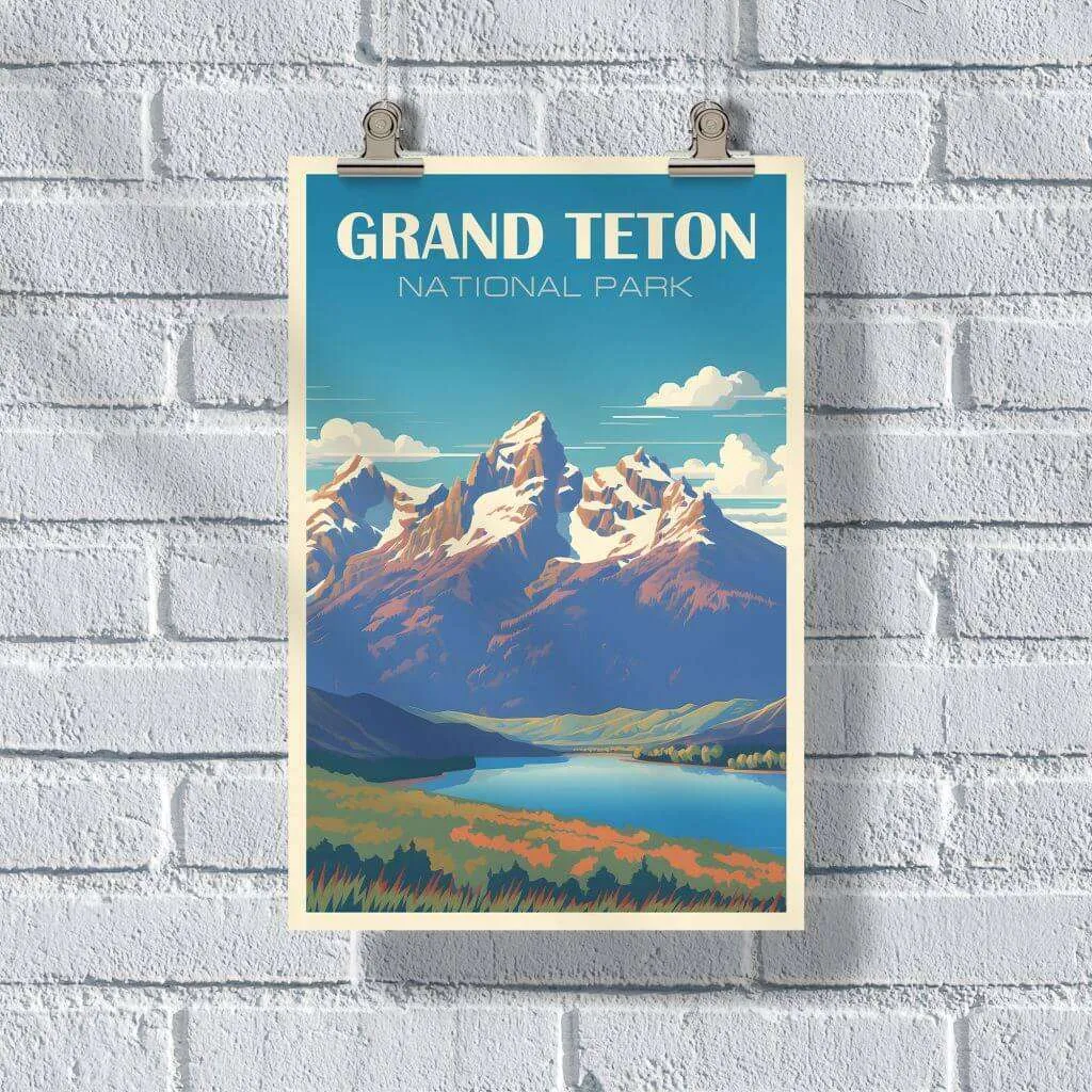 Grand Teton National Park Teton Range Poster