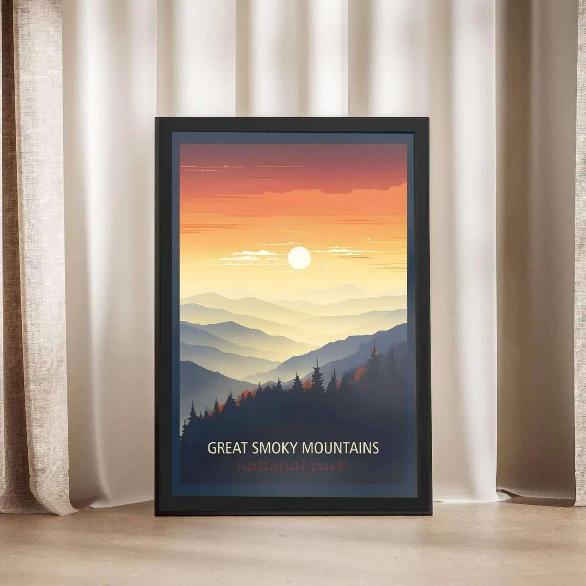 Great Smoky Mountains National Park Clingmans Dome Vista View 2 Framed Poster