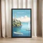 Istanbul Bosphorus Strait Framed Poster