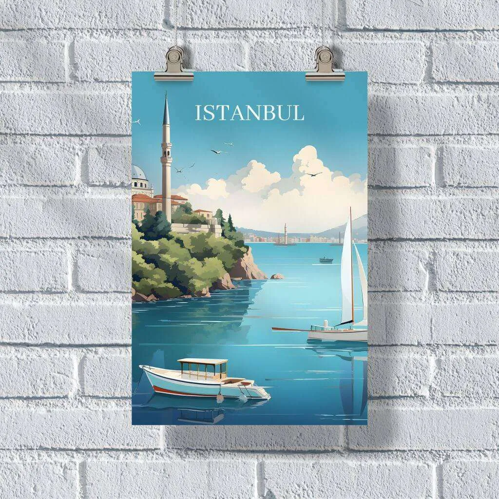 Istanbul Bosphorus Strait Poster