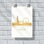 London City Skyline Poster