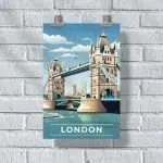 London Tower Bridge Poster