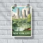 New York City Central Park Poster