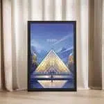 Paris Louvre Museum Framed Poster