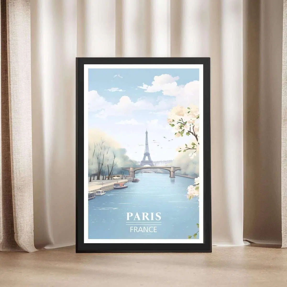 Paris Seine River Framed Poster