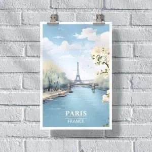 Paris Seine River Poster