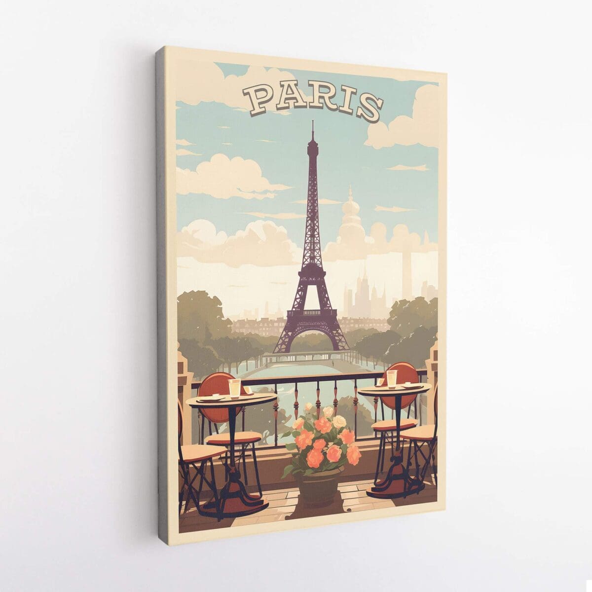 Paris Café Scene Canvas