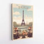 Paris Café Scene Canvas