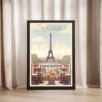 Paris Café Scene Framed Poster