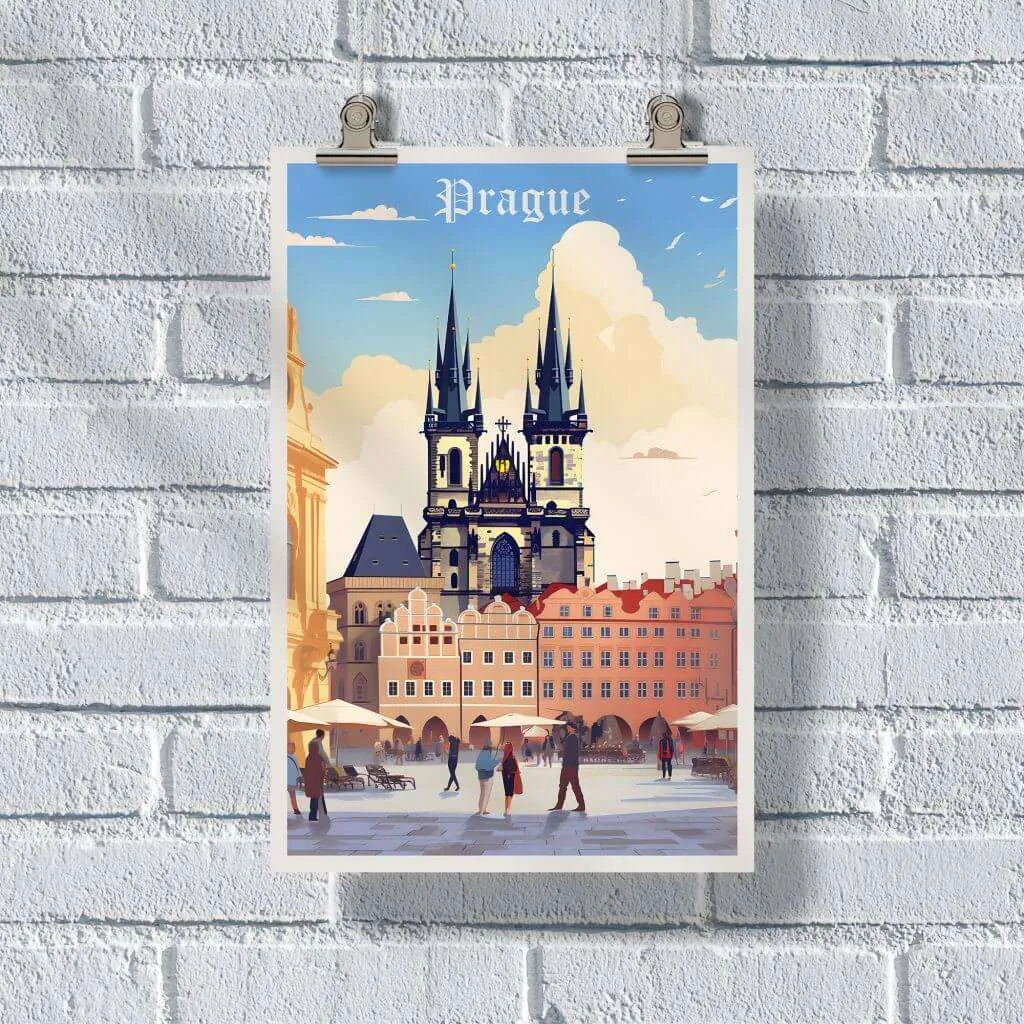 Prague Old Town Square Poster