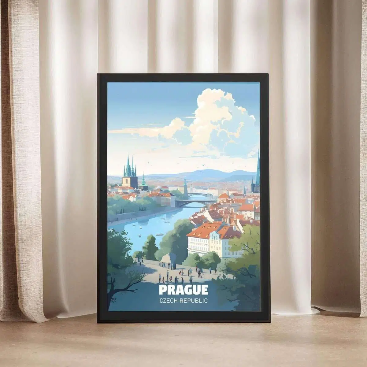 Prague Petřín Hill Framed Poster