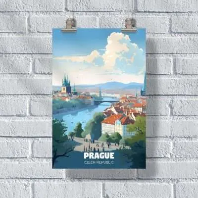 Prague Petřín Hill Poster