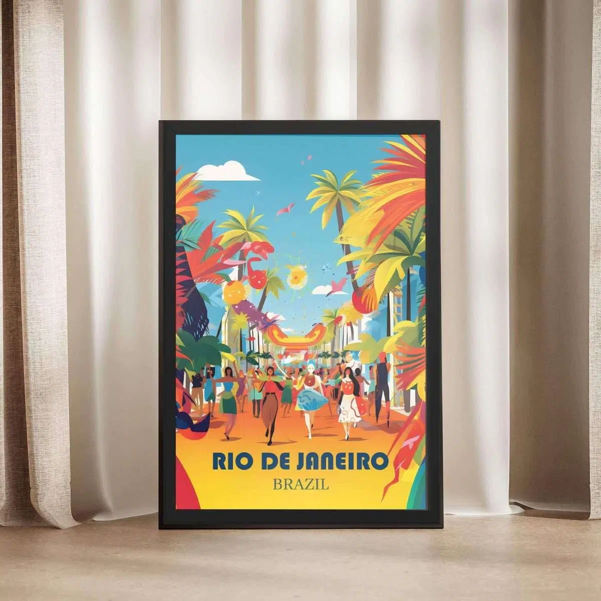 Rio De Janeiro Brazil Samba Carnival Framed Poster