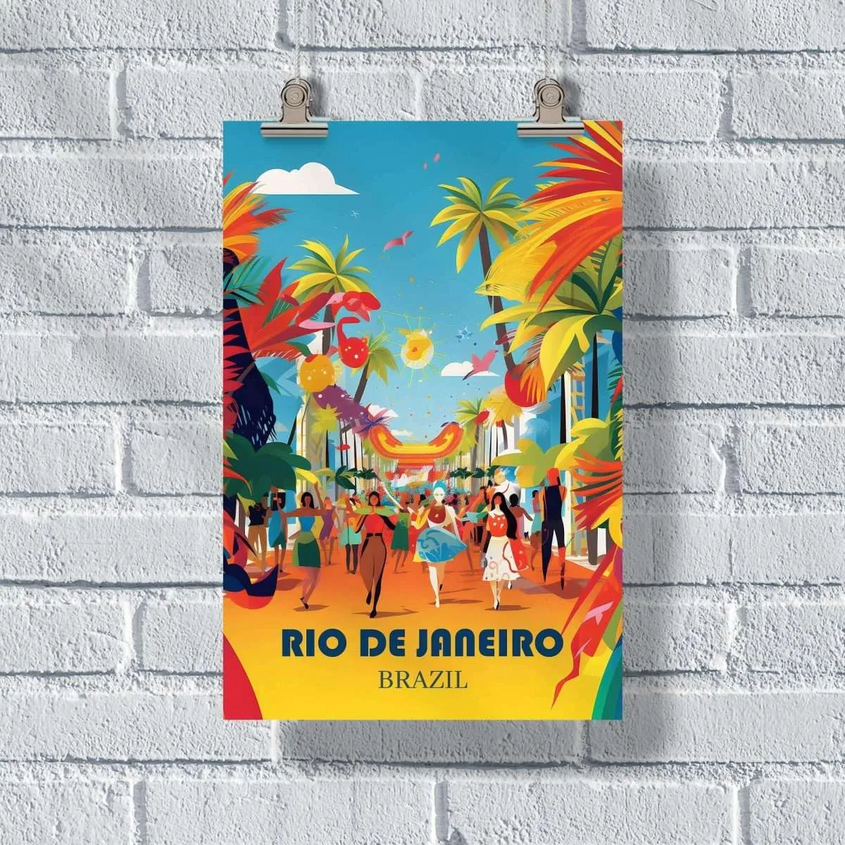 Rio De Janeiro Brazil Samba Carnival Poster