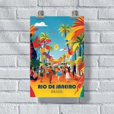 Rio De Janeiro Brazil Samba Carnival Poster