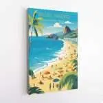 Rio De Janeiro Copacabana Beach Canvas