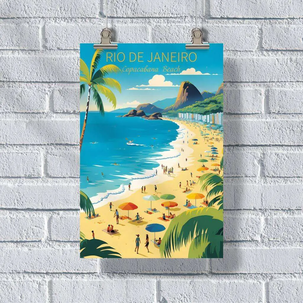 Rio De Janeiro Copacabana Beach Poster