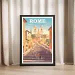 Rome Spanish Steps Framed Poster