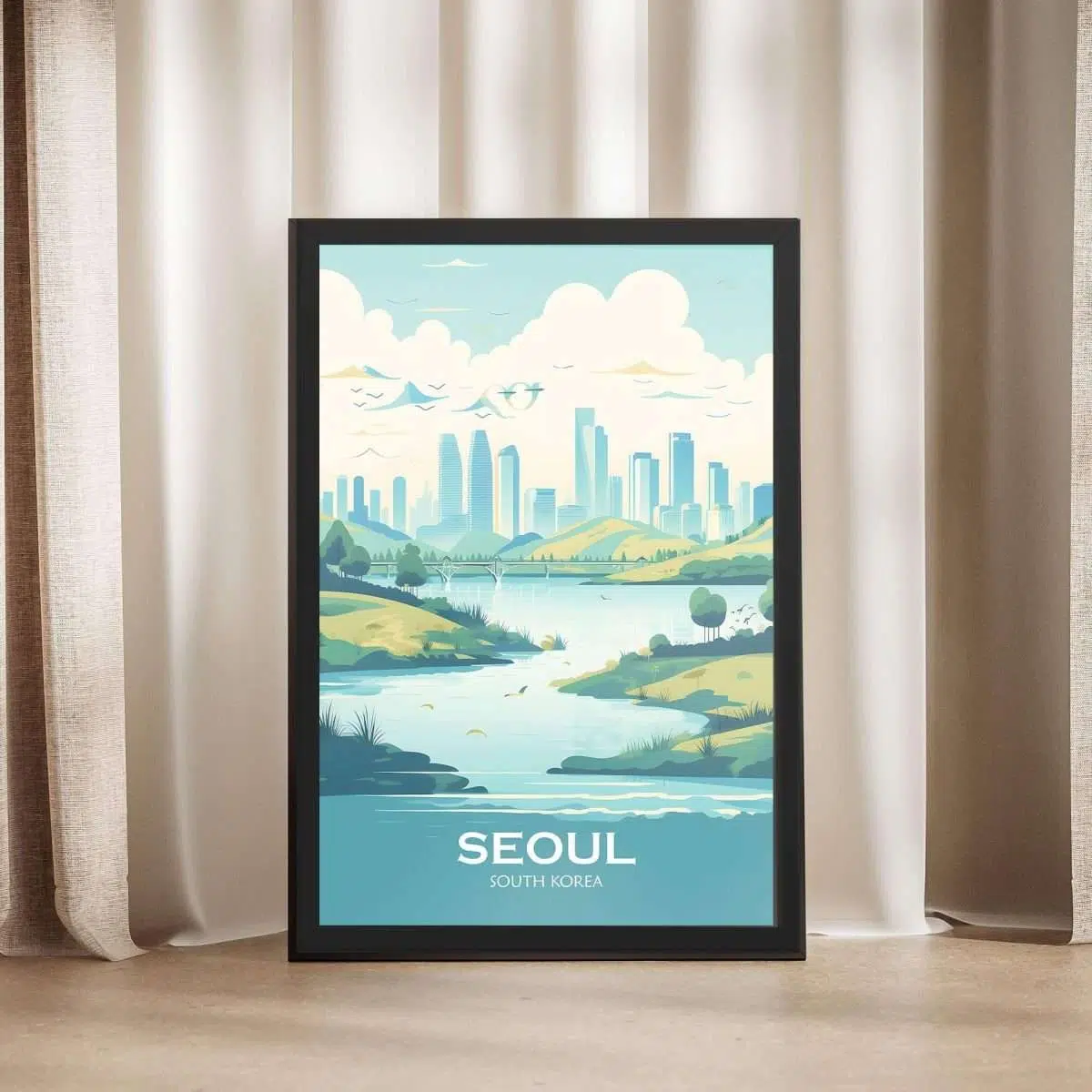 Seoul Han River Framed Poster