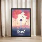 Seoul Namsan Seoul Tower Framed Poster